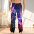 thumbnail image 2 of YDLCAFD Men'S Pajama Pants Men'S Fashion Star Theme Printed Long Drawstring Trousers, 2 of 4