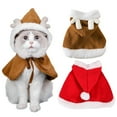 thumbnail image 5 of Cat Dog Christmas Outfit Pet Costume Cape,Santa Christmas Cat Clothes Cloak with Xmas Hat,Soft and Cute Elk Style Apparel for Cats and Puppy,Funny Christmas Pet Dress Up, 5 of 6