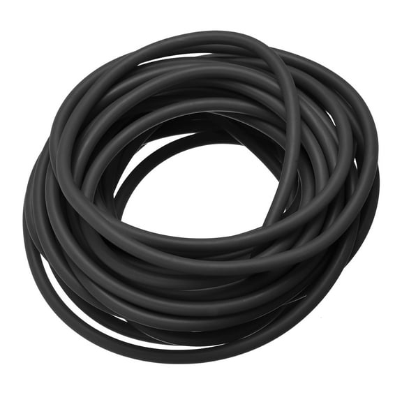 Uxcell Natural Latex Rubber Tubing 1.6mm ID 3.2mm OD 16ft Black Highly Elastic for Sports Exercise Fitness
