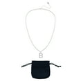 thumbnail image 4 of Time and Tru Women's Silvertone Initial B Necklace with Giftable Pouch, 4 of 5