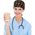 thumbnail image 6 of Working Cap, Scrub Cap with Sweatband, Adjustable Tie Back Hat Breathable Headgear for Women/Men, 6 of 10