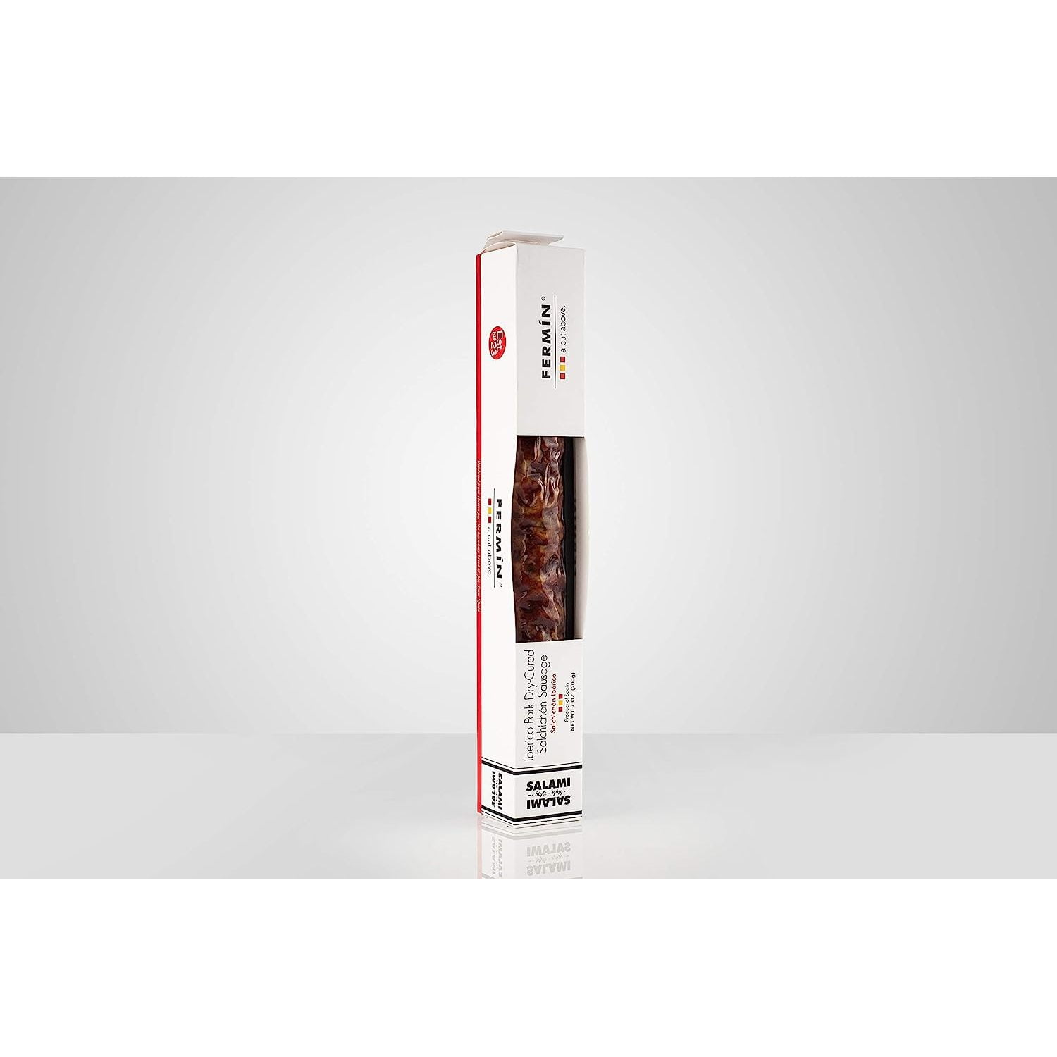 Fermn a Cut Above Pork Dry-Cured Salchichon Iberico Sausage ( Salchichon Iberico ) 7 oz ( 200 ) Pack of 2