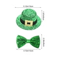 thumbnail image 3 of Naittoop GentlemanPorch Goose St Patricks Day Outfits, St Patrick's Day Goose Outfits with Hat Bow Tie, Cement Geese Clothes Costume for 23" 17" Yard Garden Geese Statue Decor, 3 of 6