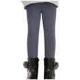 thumbnail image 2 of uublik Toddler Girls Leggings Gray Fleece Lined Leggings Kids Winter Warm Leggings Thermal Full Length Pants, Size 2T-11, 2 of 5
