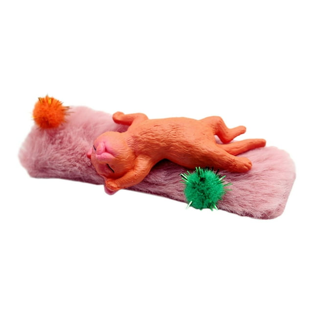 Figura de gatito realista, detallada, pintada a mano, escena de vida de gato, escala 1:12, escala 1:6 Naranja