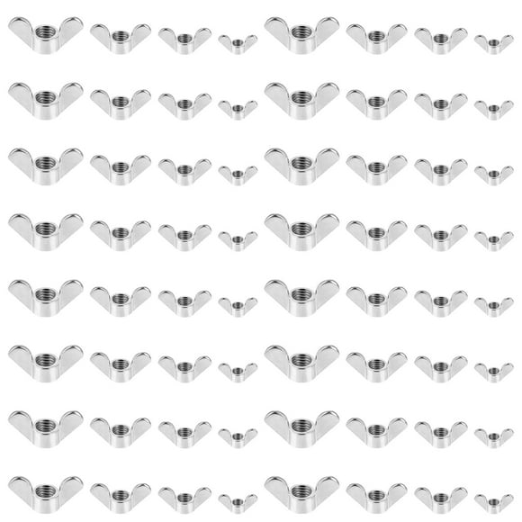 ORUYROP 100 Pcs Zinc Alloy Butterfly Wing Nuts Assortment M4 M5 M6 M8 Wing Nuts for DIY Tools