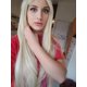 thumbnail image 4 of Peluca Rubio Claro Cabello Liso Largo Fibra Sintetica con Fleco beige Unitalla Lymalimoon SW Lisa Rubio Claro, 4 of 6