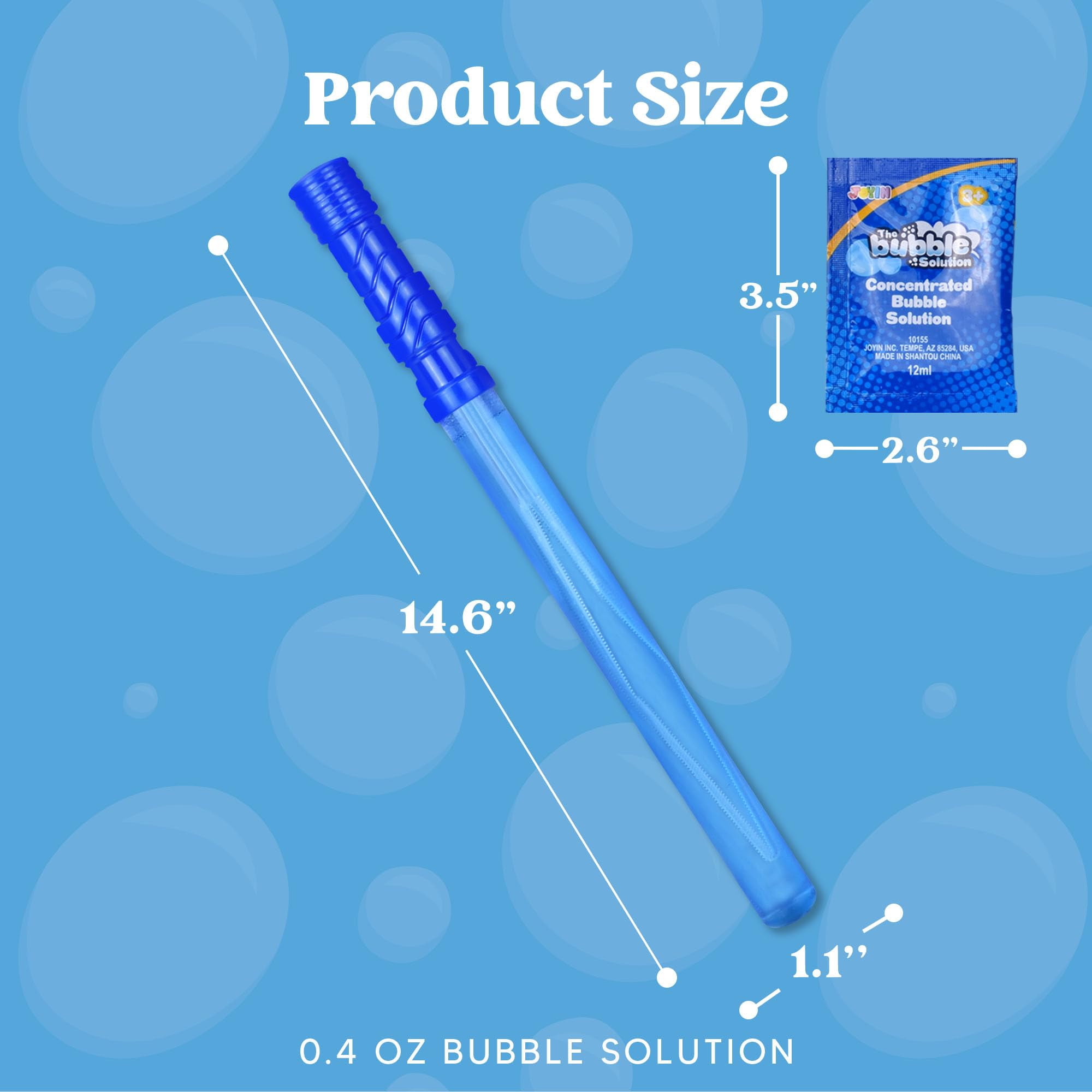 Syncfun 36 Pcs 14.6" Big Bubble Wands Bulk, Bubble Blower for Kids, Bubble Sticks Summer Toys for Party Favors, Easter, Birthday, Outdoor & Indoor Activity Use