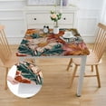 thumbnail image 2 of BANET Luxurious French Premium Velvet ,Orange Floral Decorative Table Cloth for Square Tables,Decoration Table Cover for Kitchen Parties Banquet Thanksgiving white, 2 of 8