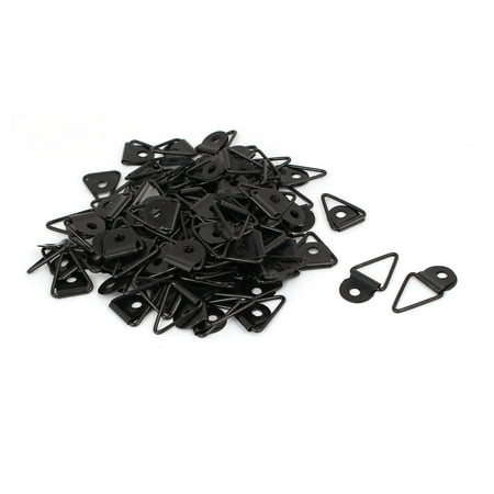 

Uxcell Photo Frame Hanging Single Hole Triangle D-Ring Hanger Black 30mmx16mm 100pcs