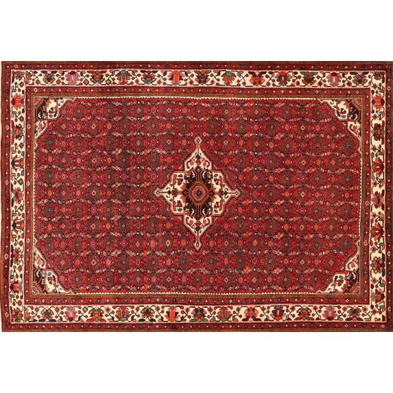 Ahgly Company Machine Washable Indoor Rectangle Traditional Gold Brown Area Rugs, 2' x 3'