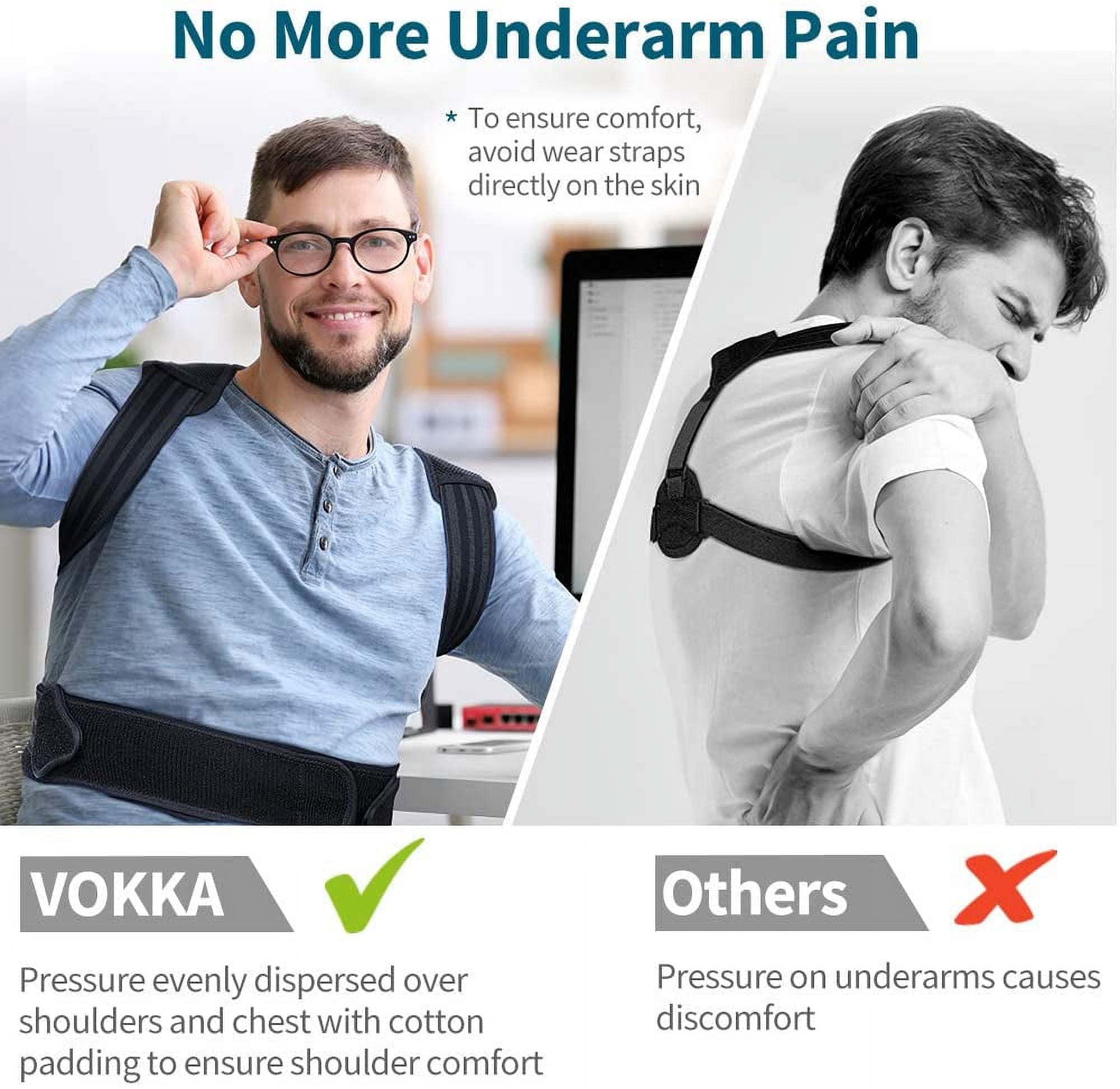 Posture Corrector for Men and Women, Spine and Back Support Adjustable and Breathable Back Brace Improves Posture and Provides Back Support-L