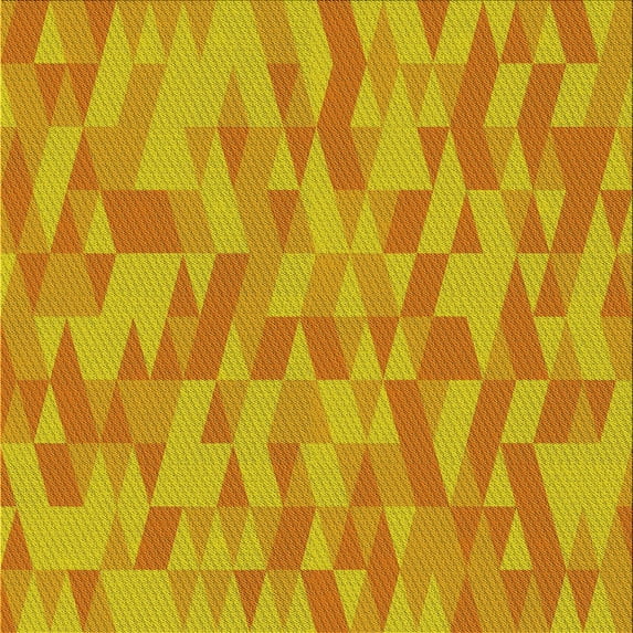 Ahgly Company Machine Washable Indoor Square Transitional Neon Orange Area Rugs, 8' Square
