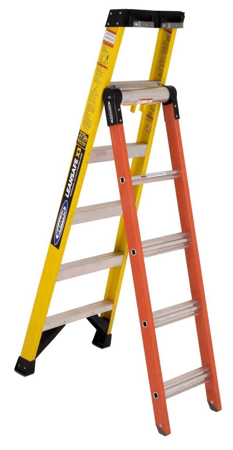 WernerLDP7306 LEANSAFE X3 Professional 3 in 1 Multipurpose Ladder