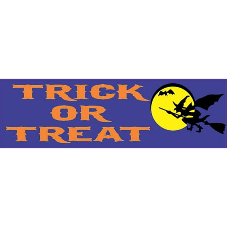 10in x 3in Trick or Treat Magnet Car Magnetic Truck Window Halloween (Best Way To Treat Rust Under Car)