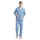thumbnail image 1 of GLOBAL Conjuntos de Pijamas para Hombre, Ropa de Dormir de Franela 100% Algodón, Ropa de Dormir Superior E Inferior de Manga Larga, Celosía Azul S, 1 of 6