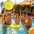 thumbnail image 2 of Ouuluon Floating Drink Holder for Pool, Waterproof Foldable Drink Float, 9x9in Portable Pool Drink Floats with Lanyard for Pool Beach Lake Hot Tub, 2 of 7
