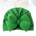 thumbnail image 3 of DINHEAROM Baby Accessories 1Pack Newborn Girl Hat 11.8x6.3x1.2in Green Bowknot for Infant, 3 of 8