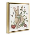 thumbnail image 3 of Stupell Industries Shabby Chic Rabbit & Butterfly Garden Gold Floating Frame Canvas Art, 18 x 18, by Leslie Trimbach, 3 of 8