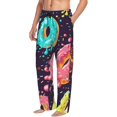 thumbnail image 2 of Yiaed Donuts1 Print Men's Lounge Pants, Loose PJ Bottoms, Long Pajama Pants for Men-Small, 2 of 5