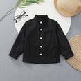 thumbnail image 4 of Yiyuu Toddler Boys Long Sleeve Button Down Shirt Unisex Casual Cotton Shirt, Sizes 2-3, 4 of 5