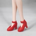 thumbnail image 1 of Zapatos de Tacón Yotijar para Muñecas 1/6 de Articulación Rojo, 1 of 9