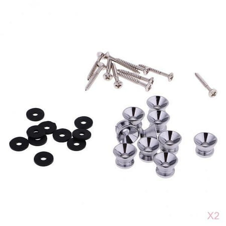 

20 Piece Guitar Strap Locking Button with Washer Screws for Ukulele Guitar Parts