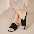 thumbnail image 2 of VerPetridure Slippers for Women Slippers Women's Summer Fashion Casual Mesh Surface Slippers Flat Bottom Solid Color Slippers, 2 of 5
