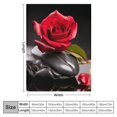 thumbnail image 4 of Chilfamy Red Rose Cozy Throw Blanket for Bedroom Living Rooms Sofa Couch All Seasons Long-Lasting Blanket 50x60in, 4 of 6