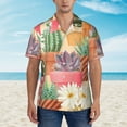 thumbnail image 4 of Goofa Succulent And Cactus Hawaiian Shirt for Men, Unisex Summer Beach Casual Short Sleeve Button Down Shirts,Aloha Tropical Floral print shirt-Small, 4 of 9