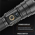 thumbnail image 5 of HIBIBUD LED Flashlight, Type-C USB Rechargeable High Lumens Emergency Flashlight, XHP70 Zoomable Mini Flashlights for Home, OLED Display, 5 of 6
