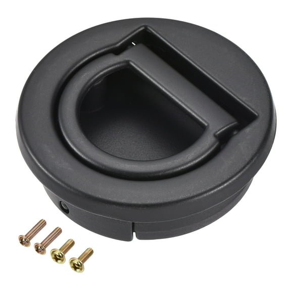40.5x11mm Flush Pull Ring Handle Zinc Alloy Black