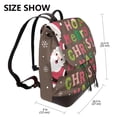 thumbnail image 2 of Sikiie Ho Ho Ho Merry Christmas Women Genuine Leather Backpack Fashion Rucksack Daypack Leather Casual Travel Backpacks for Women, 2 of 4