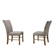 thumbnail image 2 of Transitional Dining Chair Set of 4 with Nailhead Accent, Fabric Upholstered Side Chair for Home Kitchen Dining Room, 2 of 7