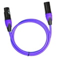 thumbnail image 3 of 3 Pin Cable de Micrófono Enchufes XLR profesion a para Luces de Escenario, Amplificador de Potencia Púrpura 1m, 3 of 8