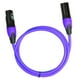 thumbnail image 3 of Cable de audio balanceado XLR de 3 pines macho a hembra para auriculares (DIY) Púrpura 1m, 3 of 9