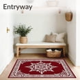 thumbnail image 3 of ODIKA 4'x6' Machine Washable Non-Slip Area Rug, Dynasty Medallion Ornate Floral Vine Heritage Art High Traffic Rug, Red, 665708, 3 of 7