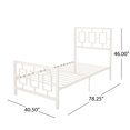 thumbnail image 6 of Dawn Modern Iron Twin Bed Frame, White, 6 of 10