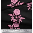 thumbnail image 2 of Soimoi Crepe Silk Fabric Leaves & Floral Artistic Fabric Prints By Yard 42 Inch Wide, 2 of 3