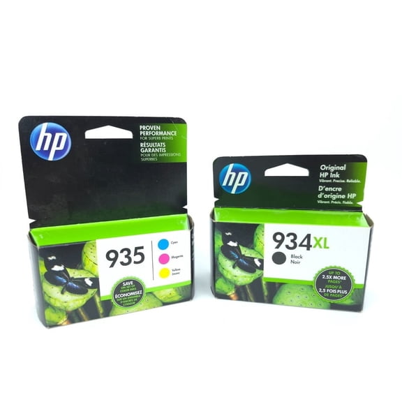 HP 934XL 935  Ink Cartridges (Cyan Magenta Yellow Black High Yield) 4-Pack 934 Combo In retail packaging