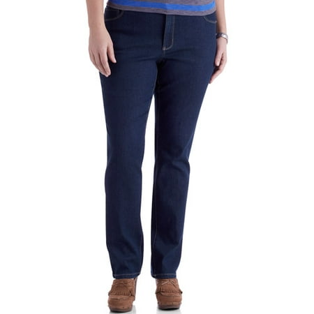 Women's Plus-Size Classic 5-Pocket Straight-Leg Jeans - Walmart.com
