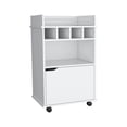 thumbnail image 4 of Phoenix Bar Cart with Two Open Shelves, Four Wine Cubbies and a Hinged-Door Storage cabinet, 4 of 5