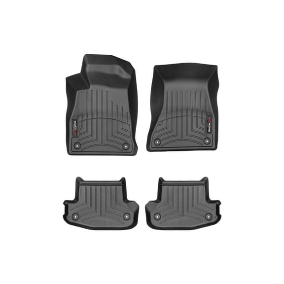 WeatherTech Custom Fit FloorLiners compatible with Audi S5, A5, RS5 - 1st & 2nd Row (2-pc. Rear Liner), Black