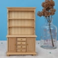 thumbnail image 4 of Accesorios para casa de muñecas 1:12, gabinete de madera de tres capas, muebles de simulación (color madera), 4 of 8