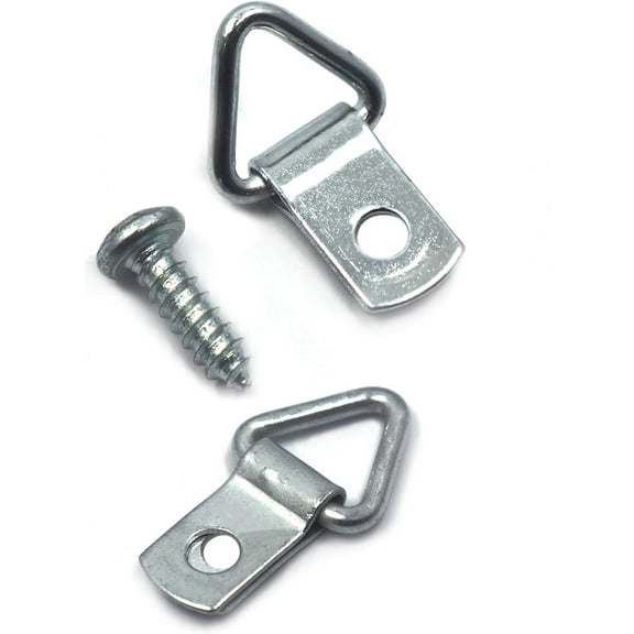 Picture Hang Solutions - Mini 1-Hole Triangle Ring - Picture Frame Hangers (100 pieces per pack)