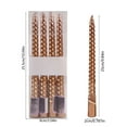 thumbnail image 3 of Bronze Threaded Taper Candles 4-Pack 9.8 Inch, Unscented Taper Candles, Dripless Low-Smoke Wax Candles for Wedding, Restaurant & Romantic Tabletop Centerpiece Decor, 3 of 5
