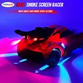 thumbnail image 5 of Hyper Drive: RC Smoke Screen Racer - Red - Light-Up Remote Control Car, Spraying Vapor Mist, Toy Vehicle Performs Stunts & Tricks, 2.4 GHz, Kids 5+, 5 of 8