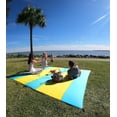 thumbnail image 5 of Aquatus Beach Blanket Sandproof Extra Large Oversized 10ft by 9ft for 7 Adults Best Beach Mat Accessories for Vacation, Camping, Picnics, Travel, Hiking, Festivals, and Events, 5 of 7