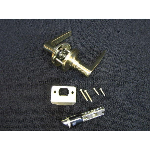 Mobile Home Door Knob Lever Handle Style Polished Brass Passage Non