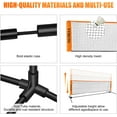 thumbnail image 3 of Portable Badminton Net Set, Adjustable Height Tennis Net for Multiple Sports, Includes Volleyball, Soccer Net with Poles for Backyard, Indoor, Outdoor, Beach, 3 of 7